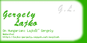 gergely lajko business card